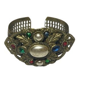 Antique Art Deco Rhinestone Cuff